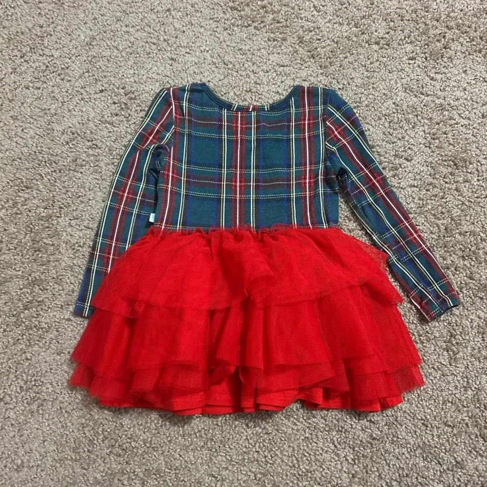 Posh Peanut Tartan Plaid Long Sleeve Tulle Dress Size 2